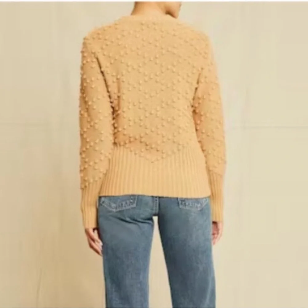 Amour Vert Cherie Pom Pom Organic Cotton Sweater Scandi Girl Cottage Minimalist - Picture 3 of 8